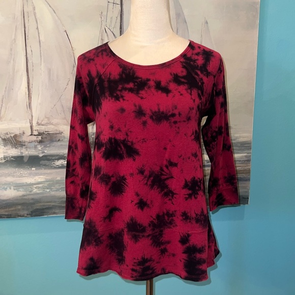 Calvin Klein Performance Long Sleeve Tie Dye T-Shirt, Small - Picture 1 of 8